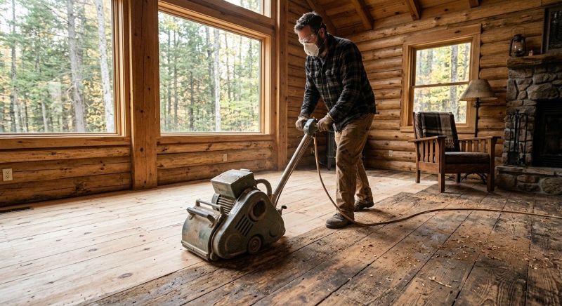 Cabin Floor Refinishing in Kansas City, KS