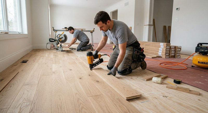 Dark Wood Floor Installation in Fort Worth, TX