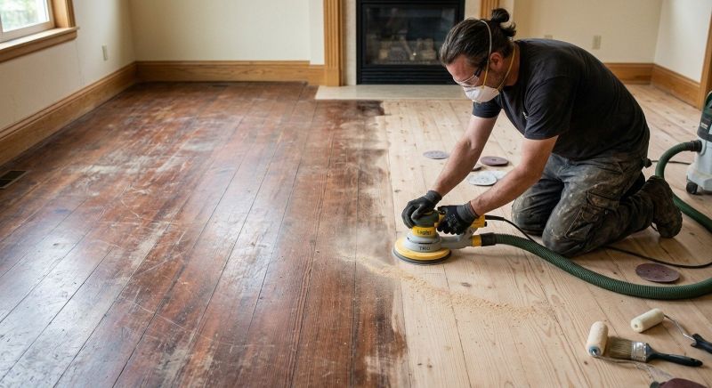 Pine Floor Refinishing in Overland Park, KS